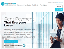 Tablet Screenshot of payyourrent.com